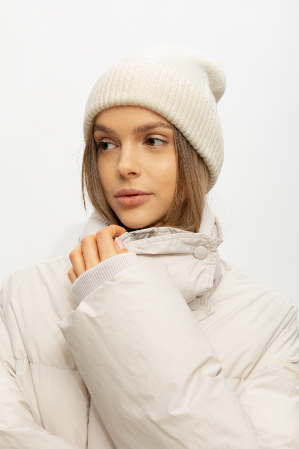 Cream Ribbed beanie Iceberg Vitkac GB